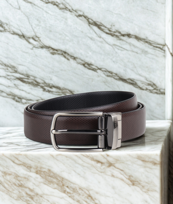 Louis Philippe Reversible Leather Belt for Men
