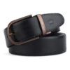 Louis Philippe Reversible Leather Belt for Men (Black/Brown)